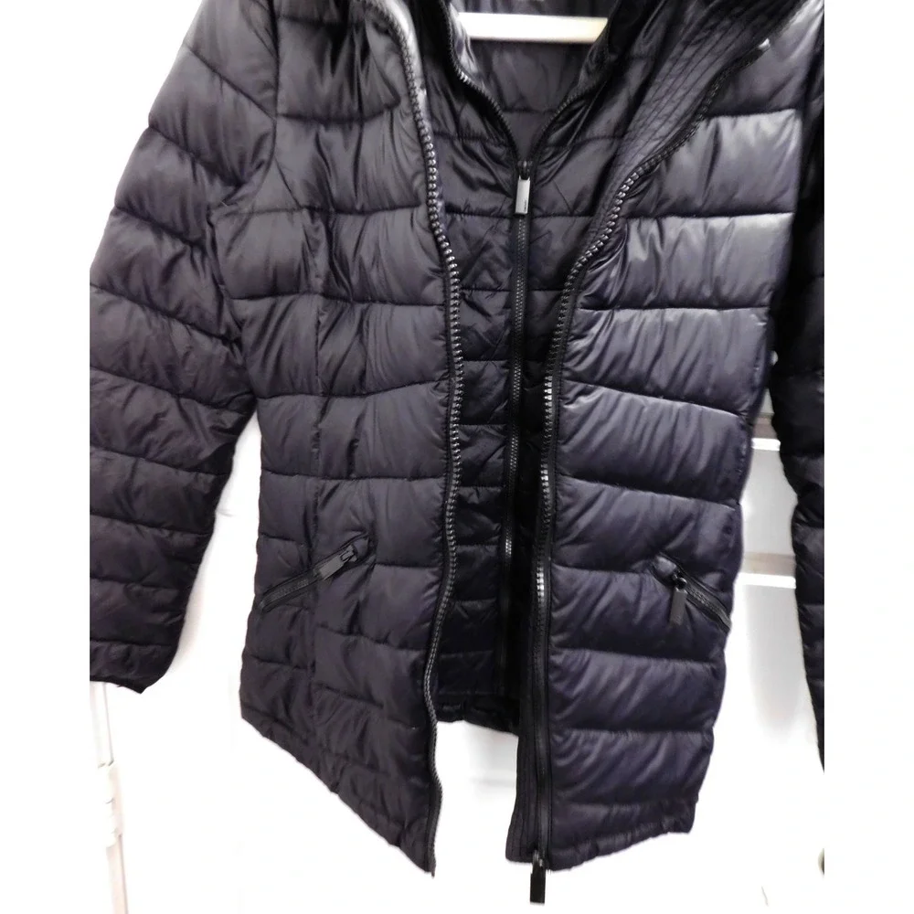 DKNY Black Premium Down‎ Hooded Jacket sz XS